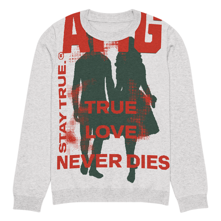 AMG TRUE LOVE NEVER DIES KNITTED CREW NECK